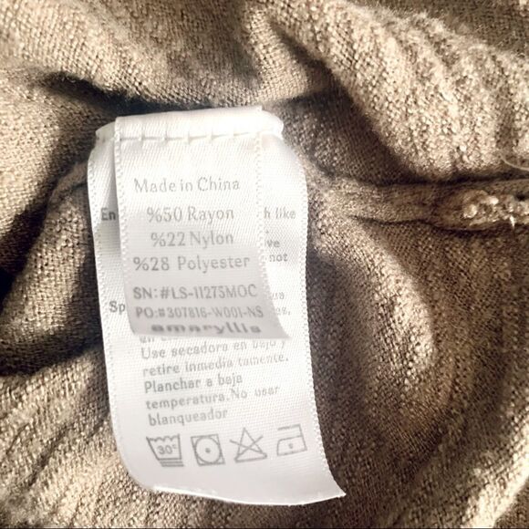 Amaryllis Brown Fringed Crop Top Size Small - Picture 9 of 9